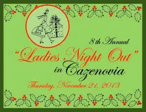 8th Annual Ladies Night Out event poster.