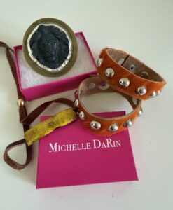Orange Studded Bracelet